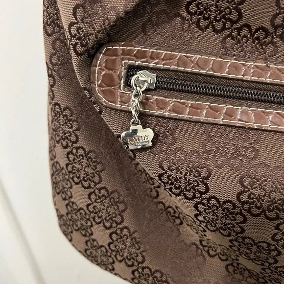 KATHY VAN ZEELAND Brown Floral Patterned Women's Bag - Picture 4 of 9